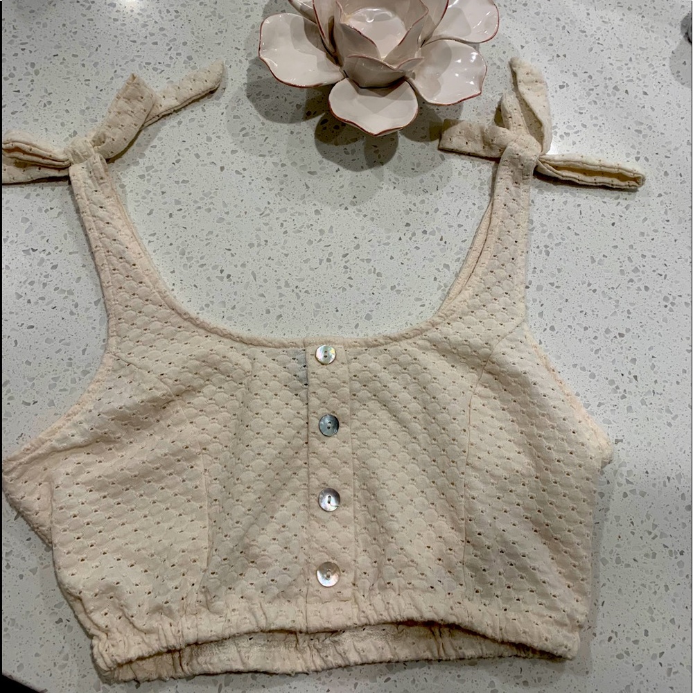 White crop top